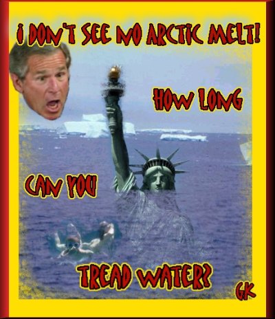 BartCop.com Volume 2061 - Seriously..., Top toon, Bush denies global warming