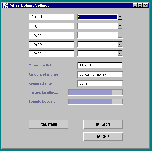 Java poker gui
