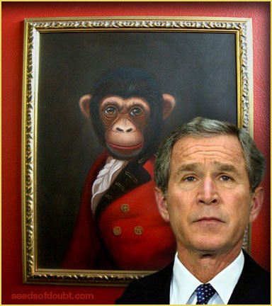 george w bush monkey. Quote of the Day